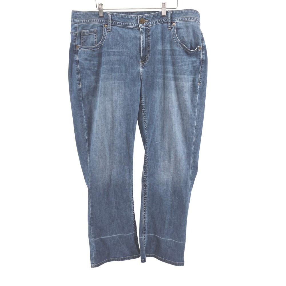 Lane Bryant Genius Fit Bootcut Jeans Stretch Denim Plus Size 20 R High‎ Rise